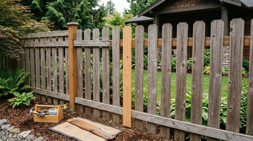 Why Replacing One Damaged Cedar Fence Board May Be Better Than Replacing the Whole Fence